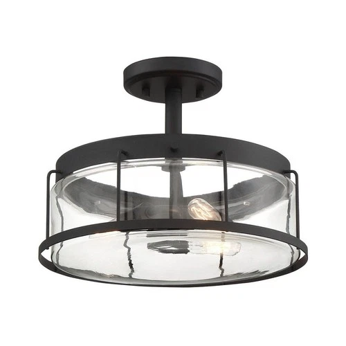 Ludlow - 3 Light Semi-Flush Mount - 9.5 Inches high Semi-Flush Mount Quoizel - Picture 3 of 5