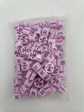 Clothes Hanger Marker Number 32 Fits 3mm Rod Garment Coding Purple 100pcs