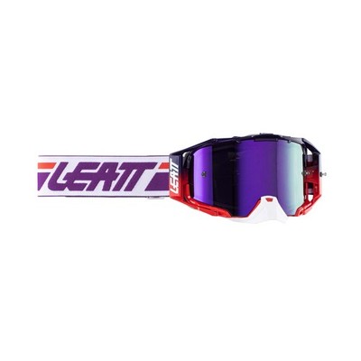 Motocross Maske LEATT Velocity 6.5 Iriz SunDown rot lila Linse 30%