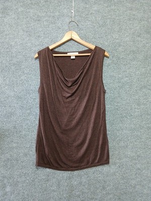 August Silk Sleeveless Woman's Tank Top Large Silk Blend Weighted