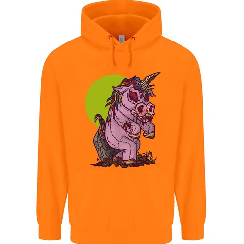 Un Zombie Unicornio Divertido Halloween Terror Hombre 80% Algodón con Capucha - Imagen 11 de 29