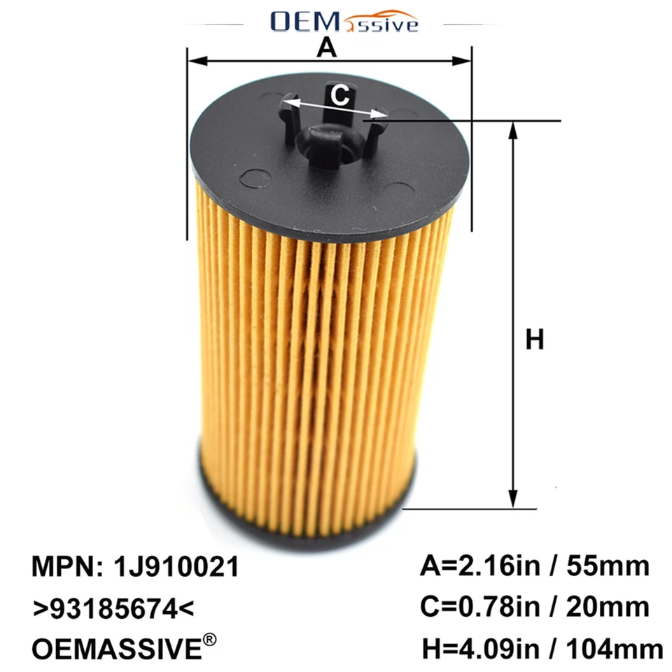3Pcs Oil Filter For Holden Cruze Astra Trax Opel 1796cc 1.8L 4cyl Engine Petrol - image 3 of 4