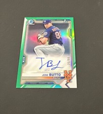 2021 BOWMAN CHROME JOSE BUTTO GREEN REFRACTOR AUTO RC #’d 25/99! 1ST BOW CHR!