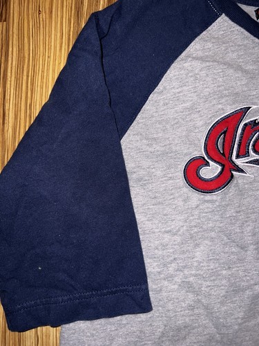 Mighty Mac Sports Cleveland Indians Youth M 10 12 Grey T-Shirt Cotton Blend - Picture 3 of 10