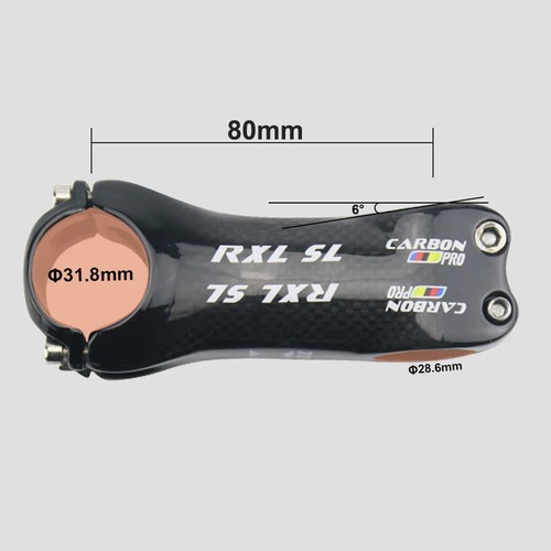 31.8mm 6/17 Degree Road/MTB Carbon Fiber Stems Bike Parts 70-130mm Bicycle Stem - Picture 26 of 38