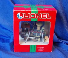 LIONEL TRAINS LOCOMOTIVE Christmas Ornament Lighted Fine Porcelain 37-603 