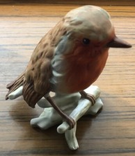 1968 W GOEBEL ROTKEHLCHEN ROBIN ROUGE-GORGE BIRD FIGURINE-W GERMANY-#CV100 /1