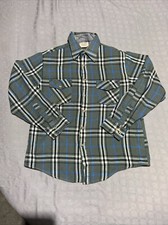 VTG Sears Acrylic Plaid Flannel Button Shirt Multicolor Mens L 70/80s  See Info
