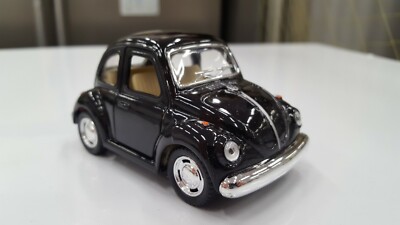 1967 VW Volkswagen Klassisch Käfer Schwarz Spielzeug Auto Modell Kinsfun Metall