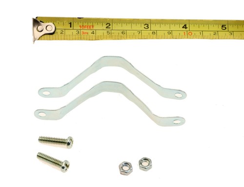 Water Bottle Cage Mounting Hardware Clips 100mm Silver NEW NOS - 第 3/4 張圖片