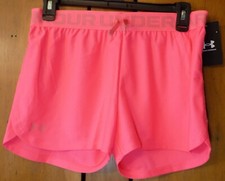 Girls Youth Under Armour Running Shorts Loose Heatgear Size Y LARGE Pink