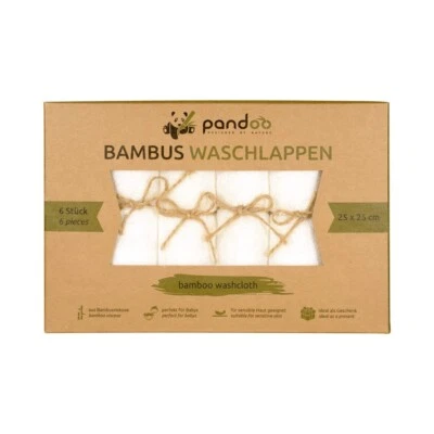 pandoo Bambus Waschlappen, hypoallergen, antibakteriell & weich