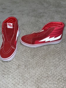 vans lightning bolt red