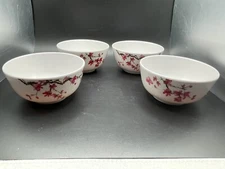 Vintage MCP Melamine Ware Cherry Blossom Rice Bowls Set Of 4