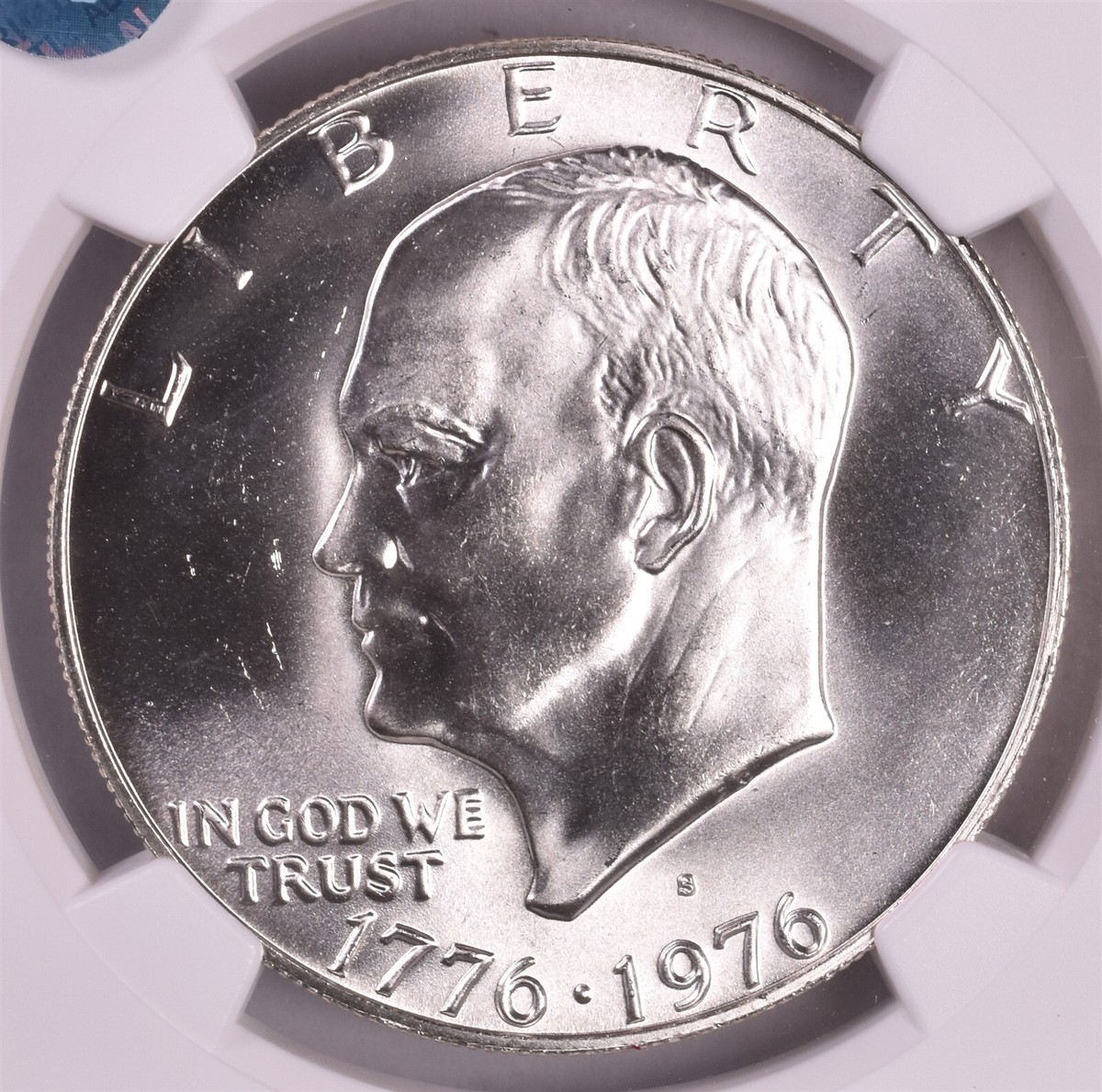 1776-1976-S Eisenhower Silver Dollar - NGC MS66 - Sight