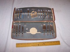 Vintage Toy Plastic JUNIOR TABLEWARE - Napkin Holder - Forks - Spoons - Knives