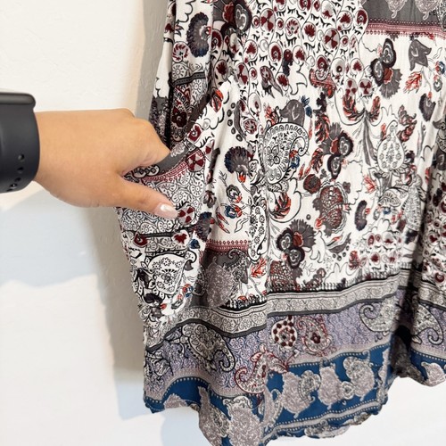Mini Vestido Túnica Papillon Floral Paisley Boho Bohemio Verano Lagenlook XL - Imagen 3 de 8
