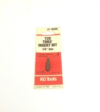 EASCO 411020C T20 Torx bit 1/4" Hex "Made In USA"