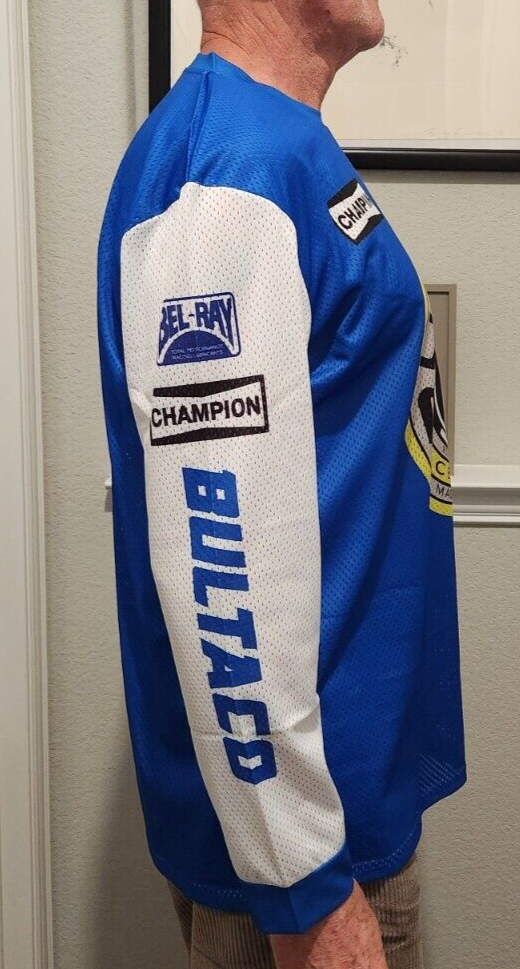 New Reproduction Vintage BULTACO Jersey, Mens XXL, MX Motocross