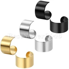 2-6pc Men Women Ear Cuff Non-Piercing Earrings Stainless Steel Clip on Cartilage