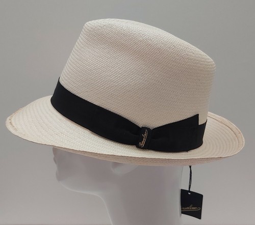 CAPPELLO UOMO BORSALINO ORIGINALE PANAMA TESA MEDIA MADE IN ITALY MISURA 60  | eBay