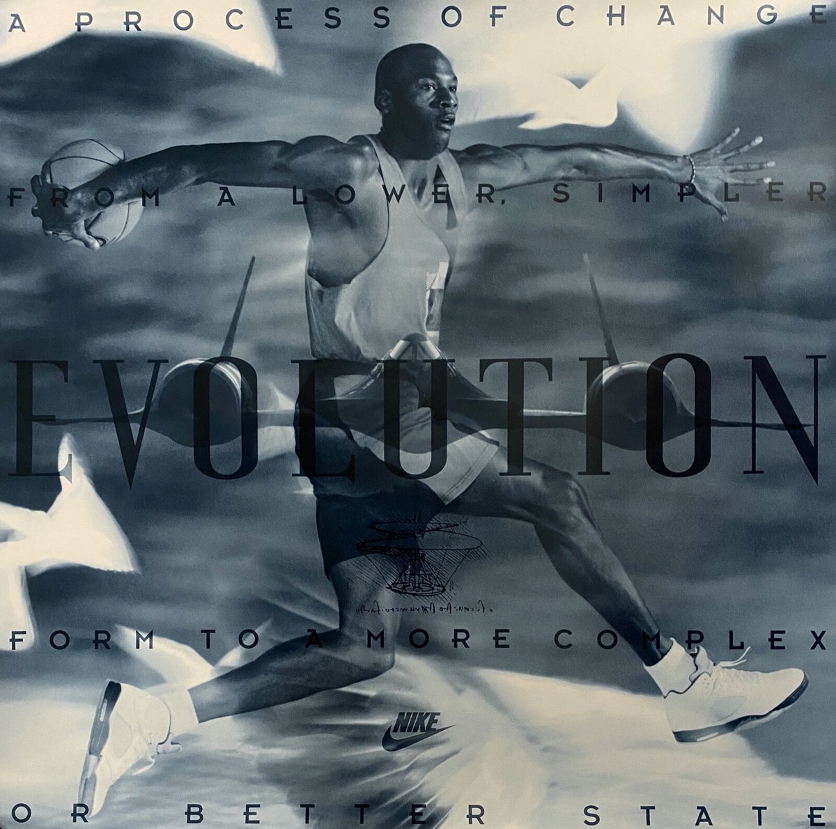 ORIGINAL NIKE 1991 MICHAEL JORDAN EVOLUTION POSTER 24