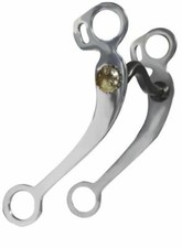 Western Saddle Horse Fancy Aluminum Curb Bit Medium Port 5.25" Sweet Iron Mouth