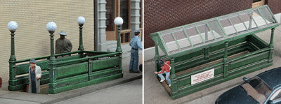 Walthers Cornerstone (HO) 933-3762 CS-Subway Entrance (2-Pk) Kit