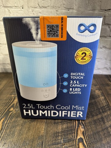 Luftbefeuchter Touch Cool Mist 2,5 l Tank Aromatherapie 20 Std Laufzeit farbige Lichter - Bild 1 von 6