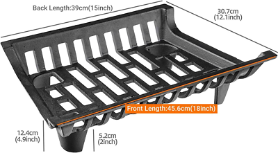 Froadp Griglia Per Legna Da Ardere In Acciaio Ad Alto Tenore Di Carbonio, Struttura A V, 41x31x11 Cm, Supporta 50 Kg E Temperature Fino A 800°C