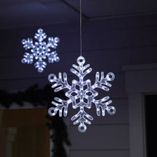 Ashland LED Snowflake Light 64 Cool White 8 Modes Battery Operated NEW