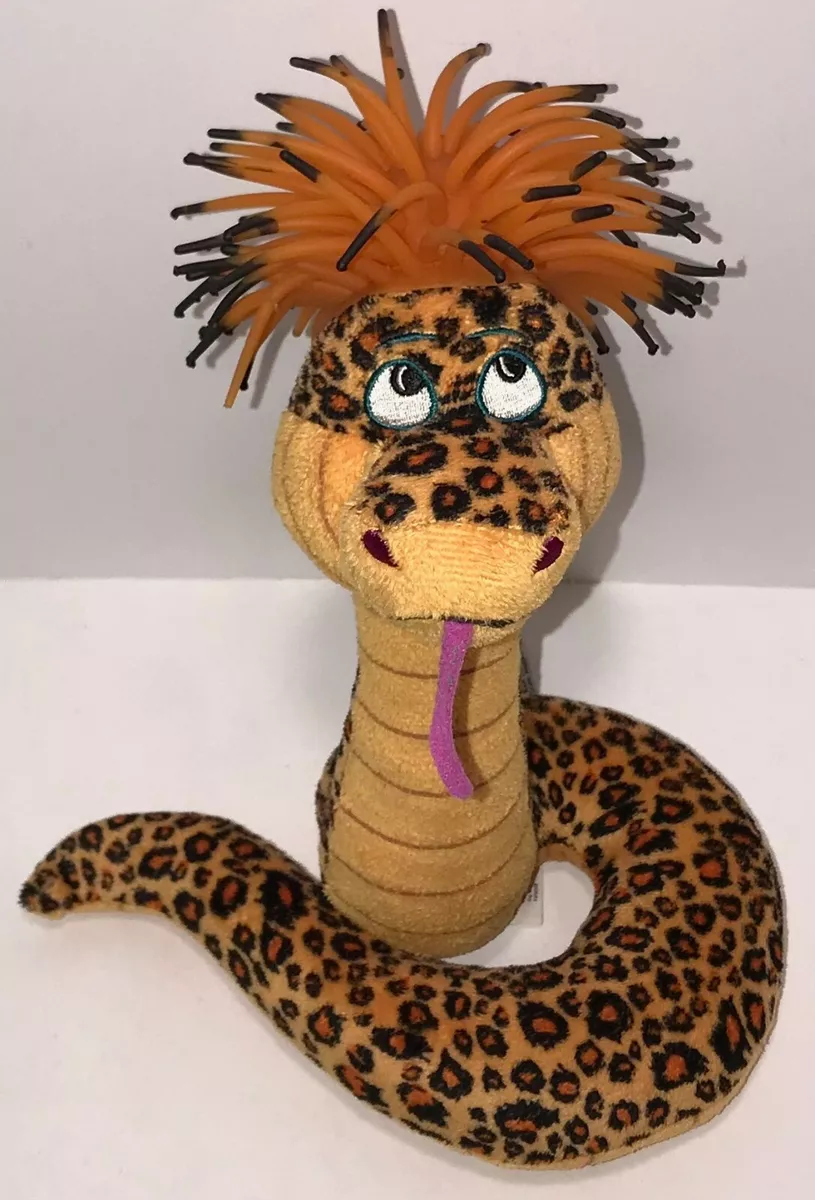 RARE - Toys R Us - Zibbies - 'Standing' Snake with Spiky Orange Hair -  Leopard