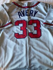 Braves Steve Avery signed Jersey With 1995 WS Champs Inscription WCOA