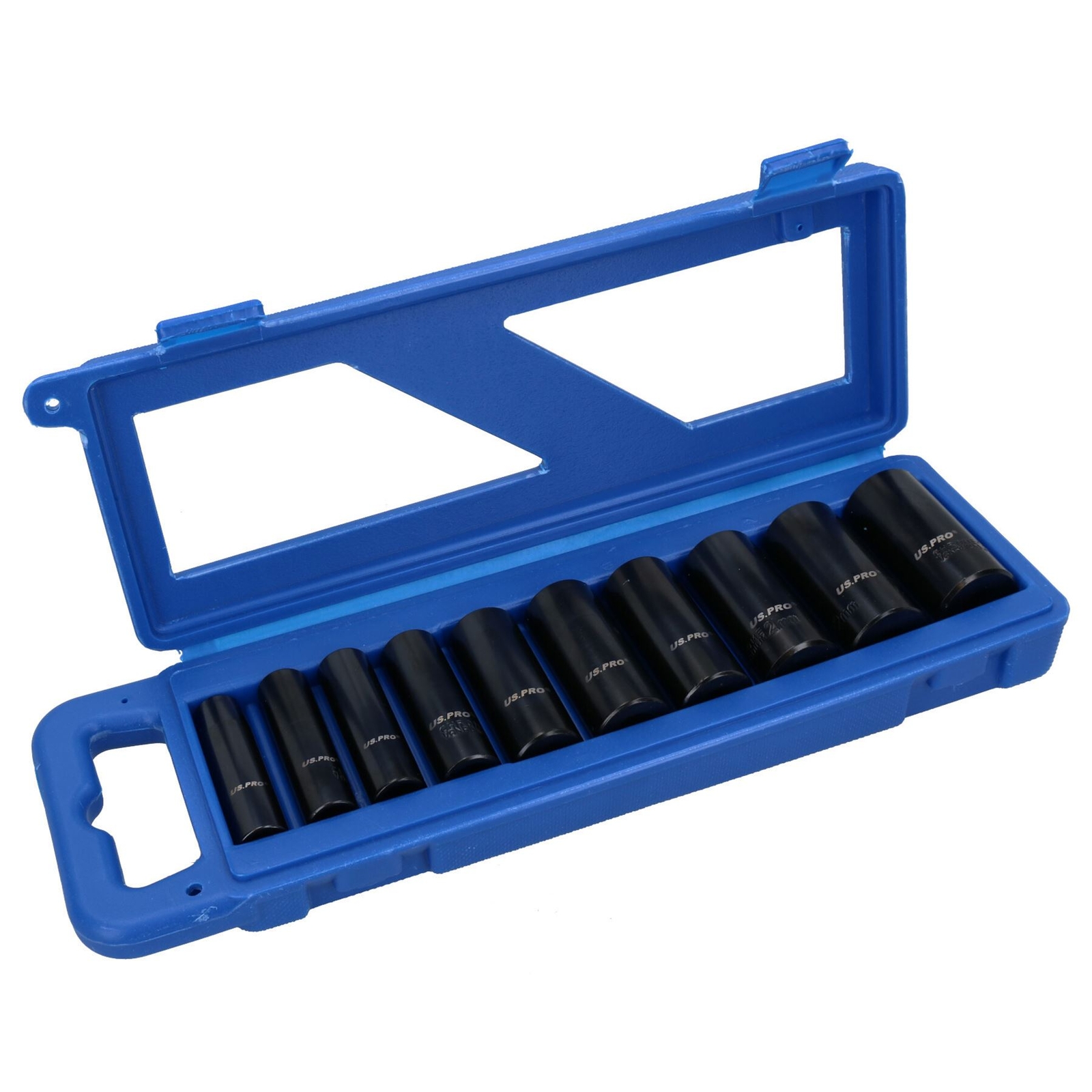 3/8"" Drive Deep Metric Impact Sockets MM 6 Sided 10mm - 24mm 10pc Set