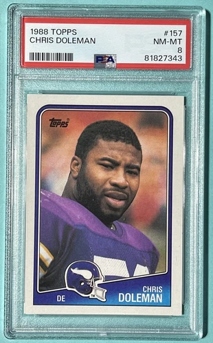 1988 Topps Chris Doleman #157 Rookie - PSA 8 NM-MT