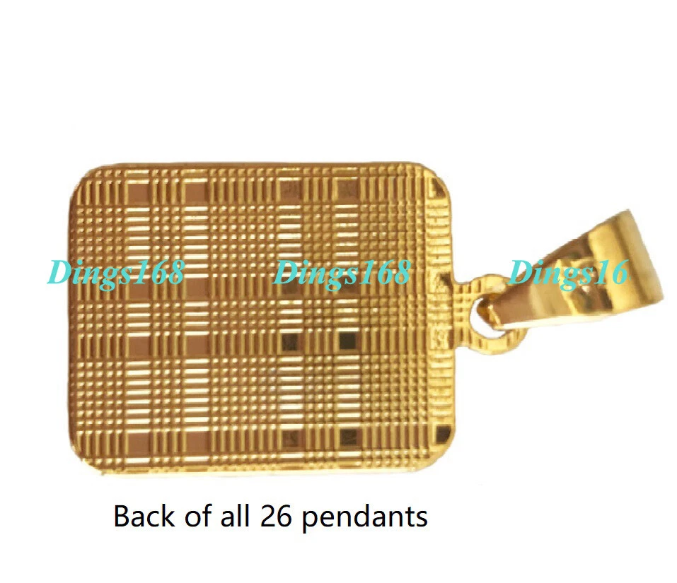 Collar Colgante Alfabeto 26 Letras A-Z Lleno Oro 18K Elige una Letra/Collar Foto 2 de 4