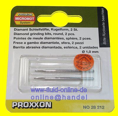 2x Diamant Schleifstifte Kugelform 1,0mm ProxxonDiamantschleifstifte Kugel