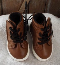 Wonder Nation Infants Ankle Boots Brown Size 2 Faux Leather Brand NEW
