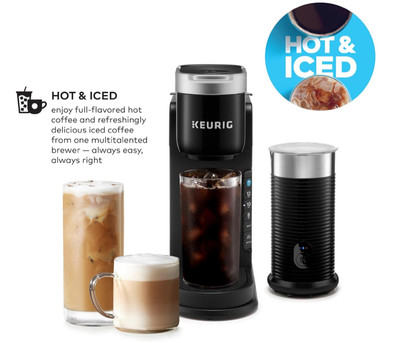   Keurig K Cafe Barista Coffee Maker Hot Iced Frother 42oz 3 Size NEW SEALED