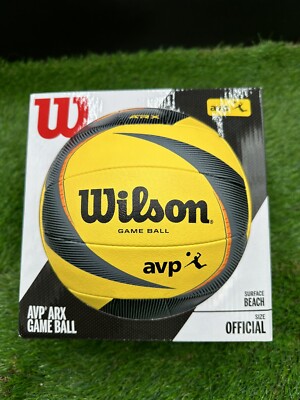 Wilson AVP ARX Beach Game Volleyball - Black/Yellow NEW