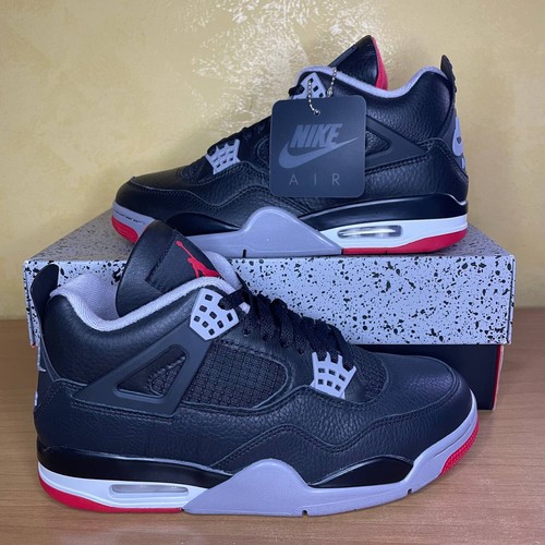 Nike Air Jordan 4 OG Bred Reimagined 42 Scarpa Nuova Streetwear Moda Inverno - Foto 3 di 10
