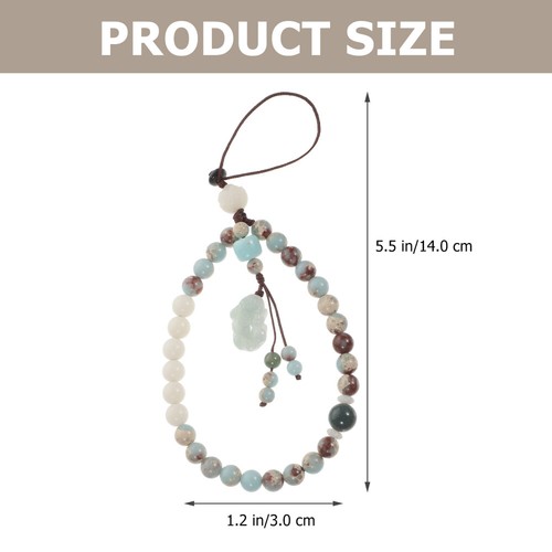 Shoushan Stone Lanyard Miss Chiński pasek na nadgarstek Łańcuszek na telefon komórkowy - Zdjęcie 5 z 12