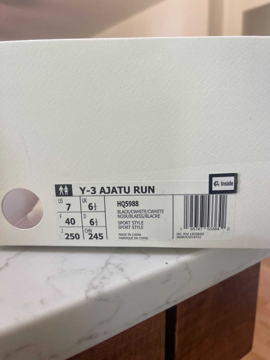 est 2本セット Size 9 - adidas Y-3 Ajatu Run Black White | eBay
