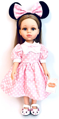 Paola Reina Las Amigas Carla 12.5'' Vinyl Doll In Adorable Minnie Mouse Outfit