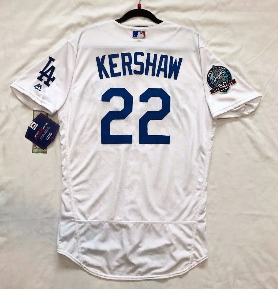 AUTHENTIC 56 3XL LOS ANGELES DODGERS, CLAYTON KERSHAW FLEX BASE Jersey  SHARP!