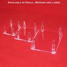 4 Peg Display Stands for Duck Decoys, Geodes, Minerals Made of Acrylic Plastic