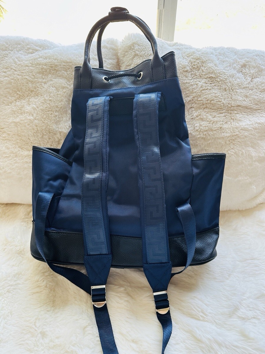 VERSACE Parfums Navy Black Drawstring Duffle Overnight Carry  display picture 3
