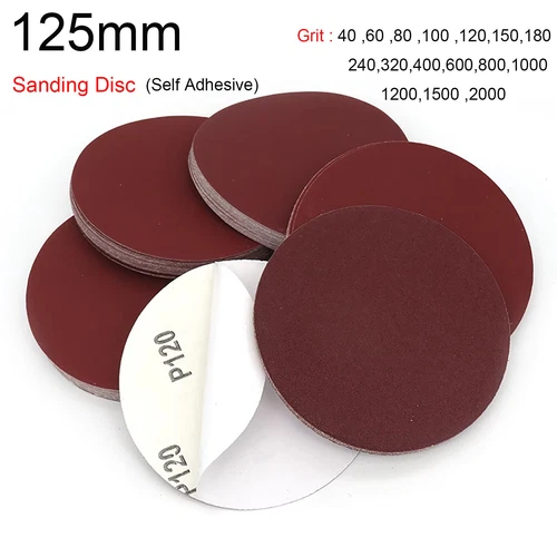 5" 125mm Peel And Self Adhesive 40-2000 Grit Sanding Disc Stick On Sandpaper