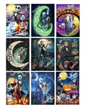 9 Nightmare Before Christmas Collage Glossy Stickers Scrapbook Labels 7NLS