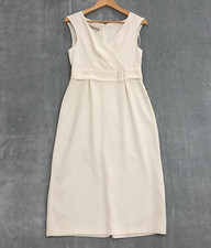 Monti Principles Women's Dress 10 Ivory Midi Formal Wedding Evening Event AS NEW